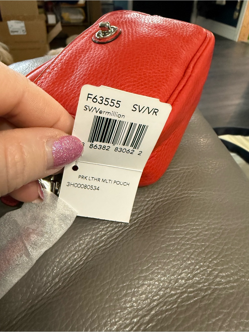 Coach Red Leather Wristlet - Picture 8 of 13